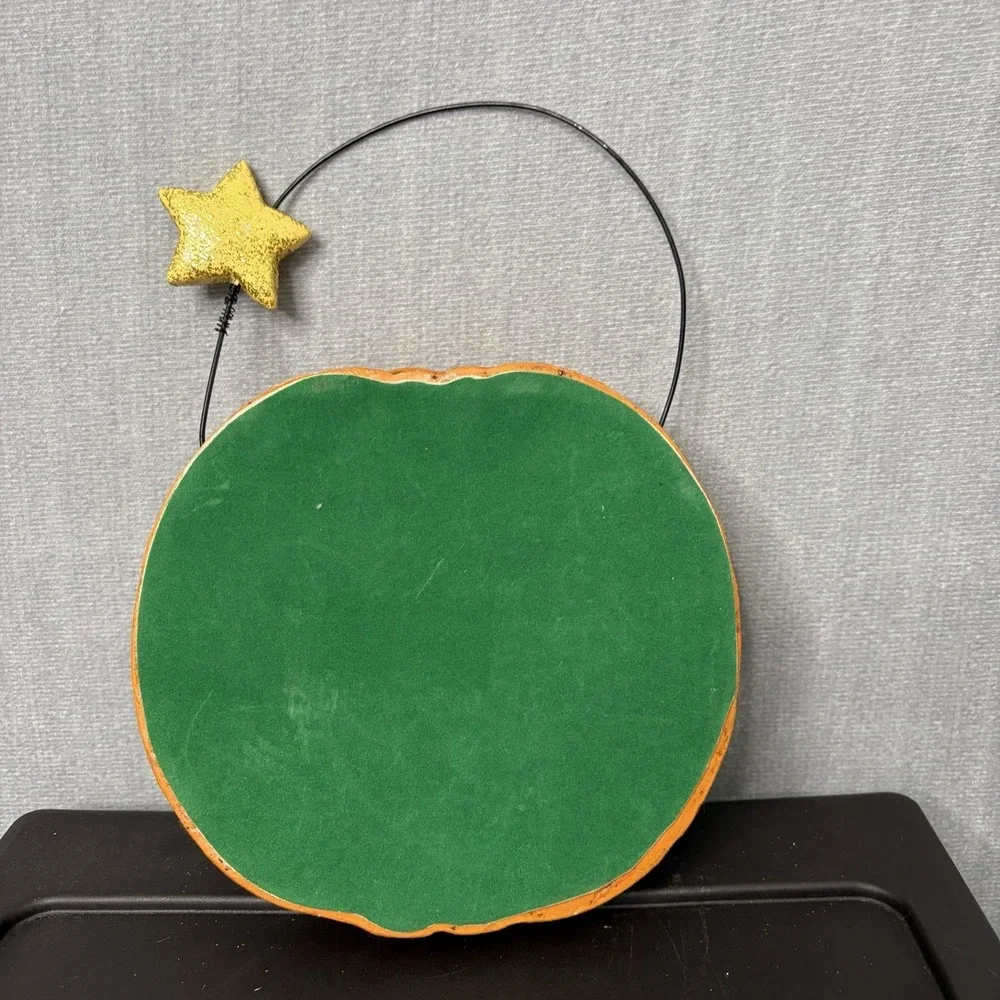 VTG 90s halloween decor Paper Mache Like Wall Hanging Piece Primitive Pumpkin